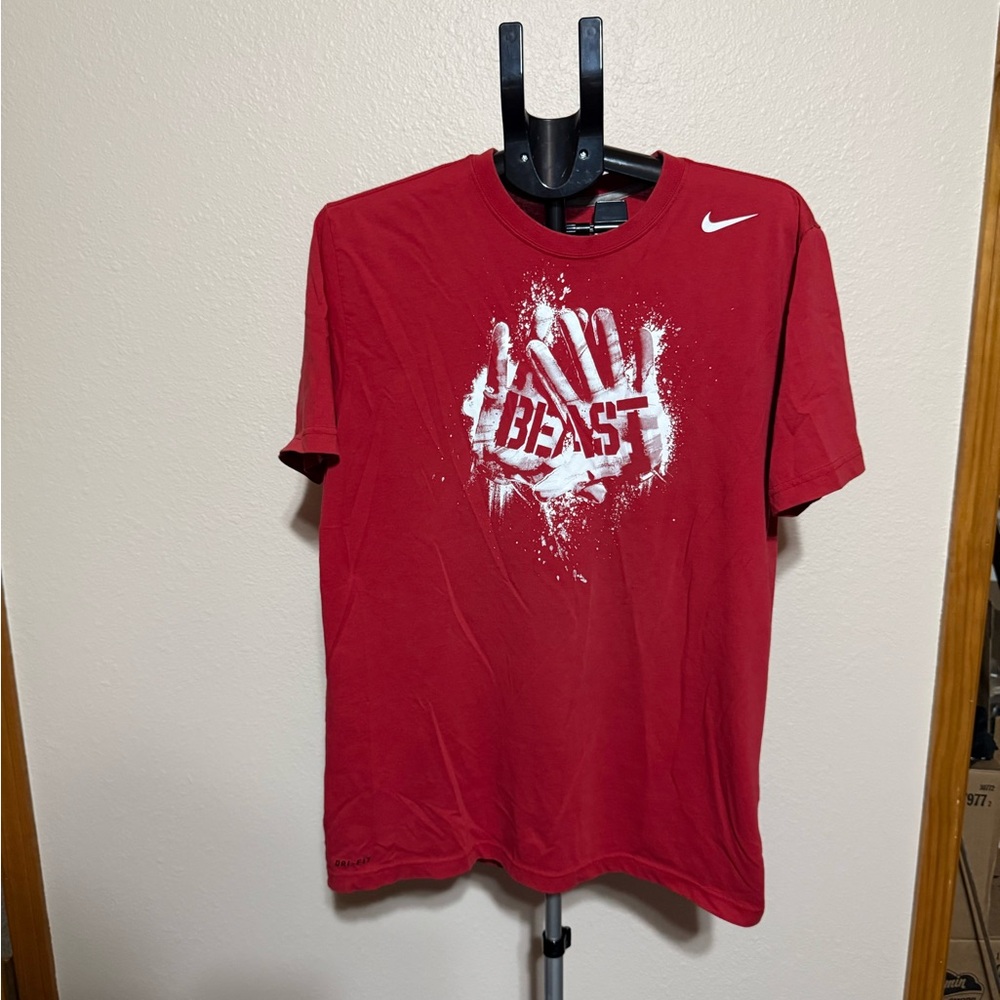 Nike Men's Red 'Beast' Graphic Tee